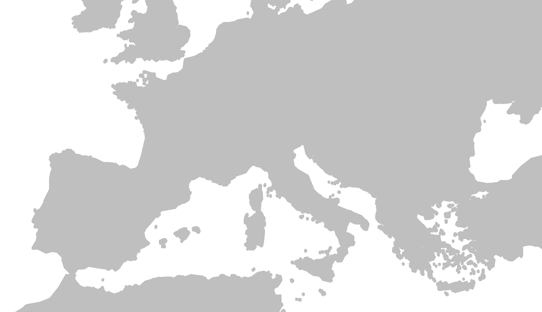Carte Europe grisée - relief + frontières + villes